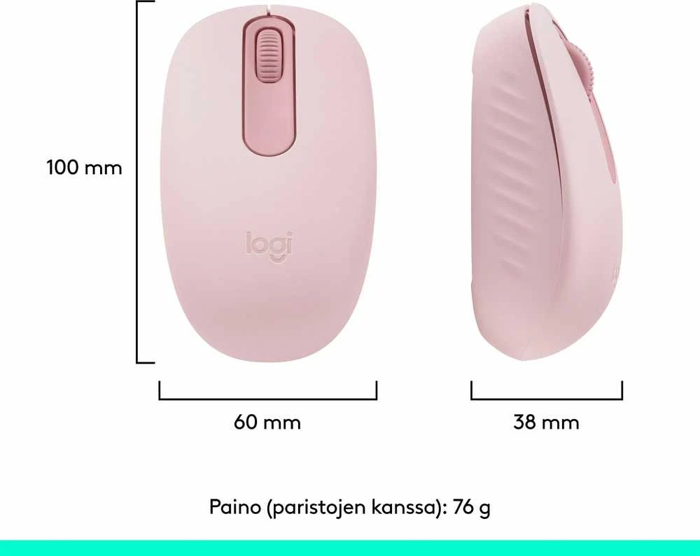 LOGITECH M196 Bluetooth pelė – ROSE – BT – EMEA28i-935