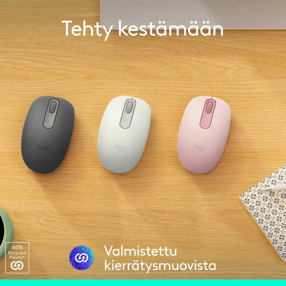 LOGITECH M196 Bluetooth pelė – ROSE – BT – EMEA28i-935