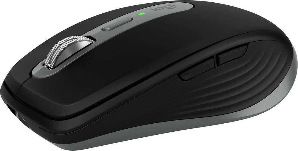 „Logitech MX Anywhere 3s“ belaidė pelė, skirta „Mac“, su grafito logotipu