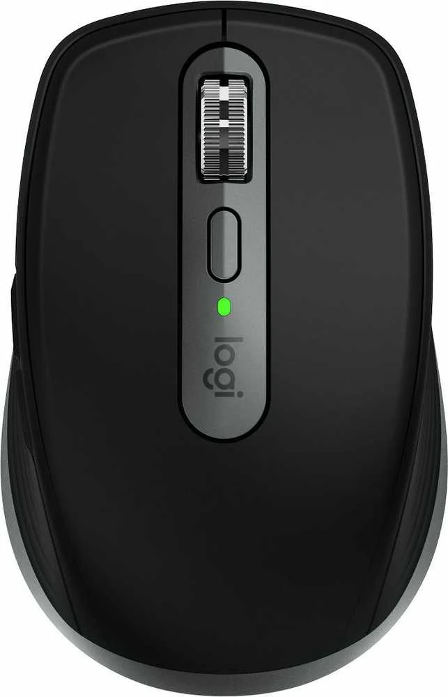 „Logitech MX Anywhere 3s“ belaidė pelė, skirta „Mac“, su grafito logotipu