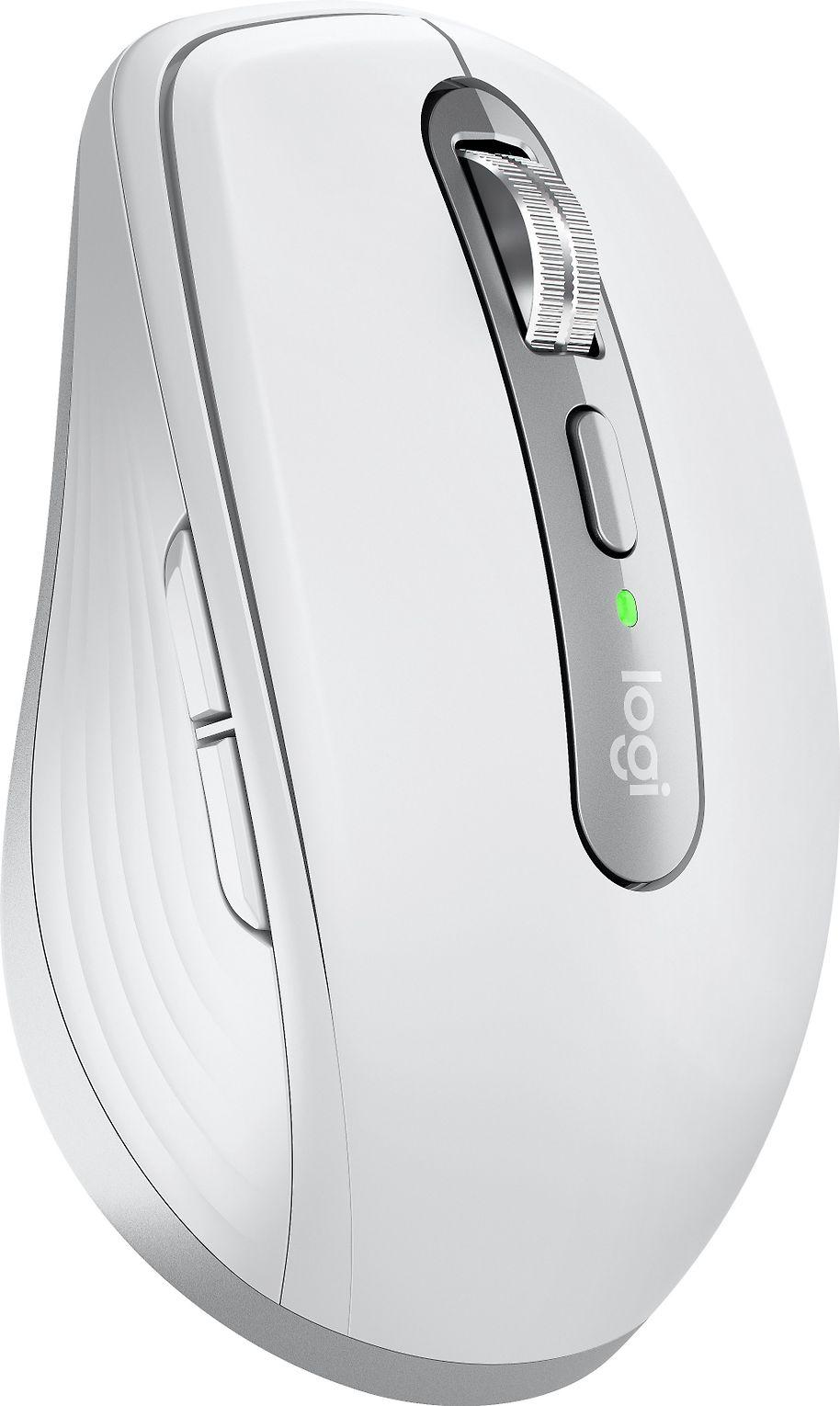 Belaidė pelė Logitech MX Anywhere 3S - RF belaidė + Bluetooth, lazerinis, 8000 DPI, Pale Pilkas (Baltas)