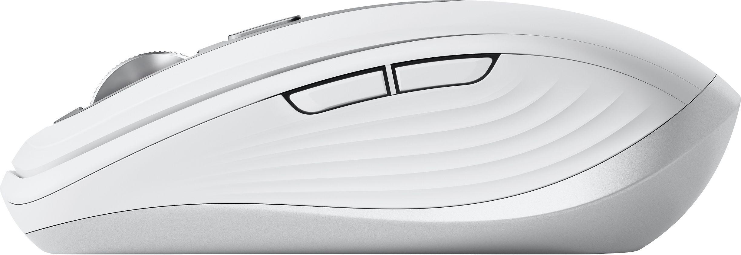 Belaidė pelė Logitech MX Anywhere 3S - RF belaidė + Bluetooth, lazerinis, 8000 DPI, Pale Pilkas (Baltas)