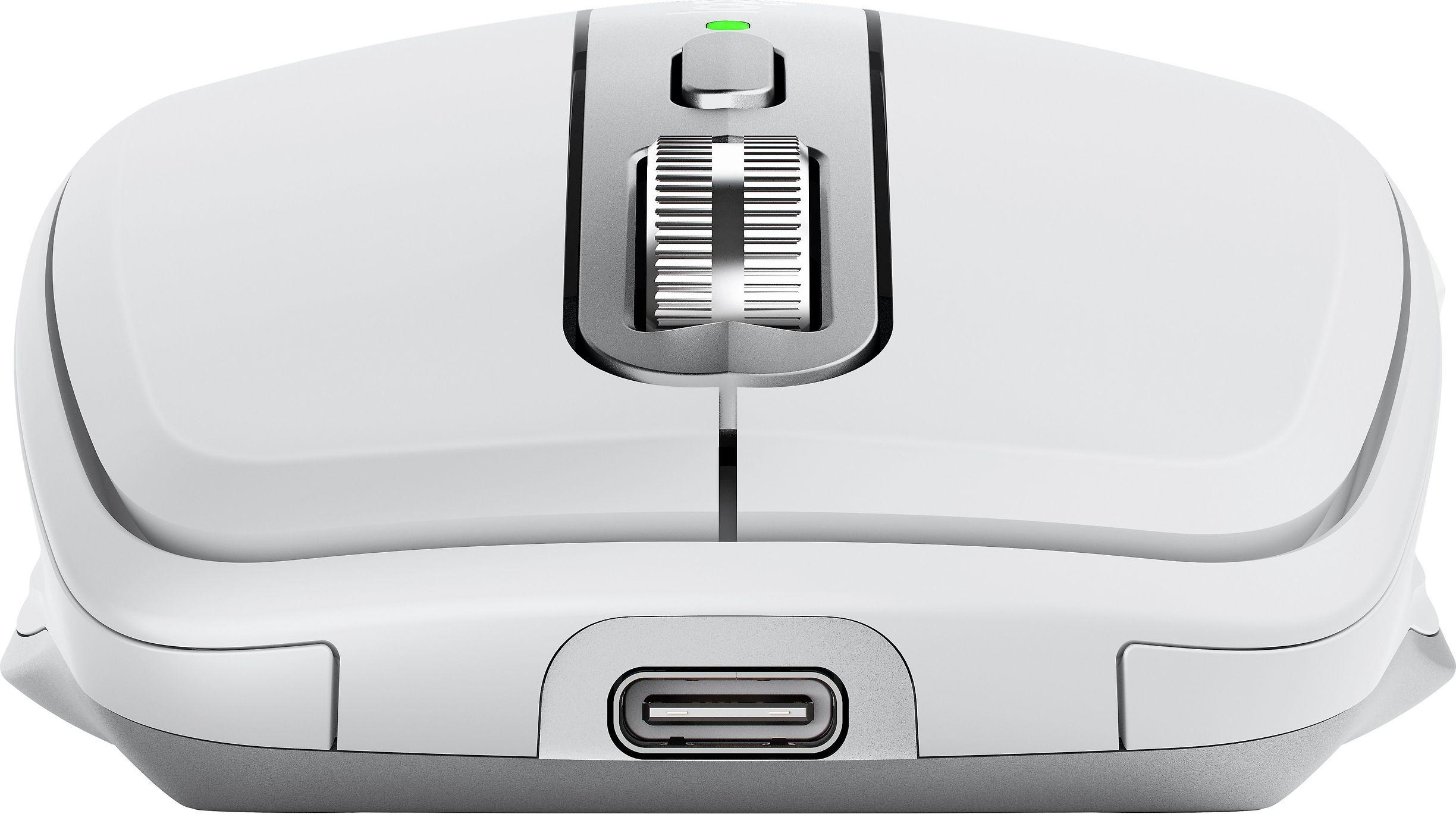 Belaidė pelė Logitech MX Anywhere 3S - RF belaidė + Bluetooth, lazerinis, 8000 DPI, Pale Pilkas (Baltas)