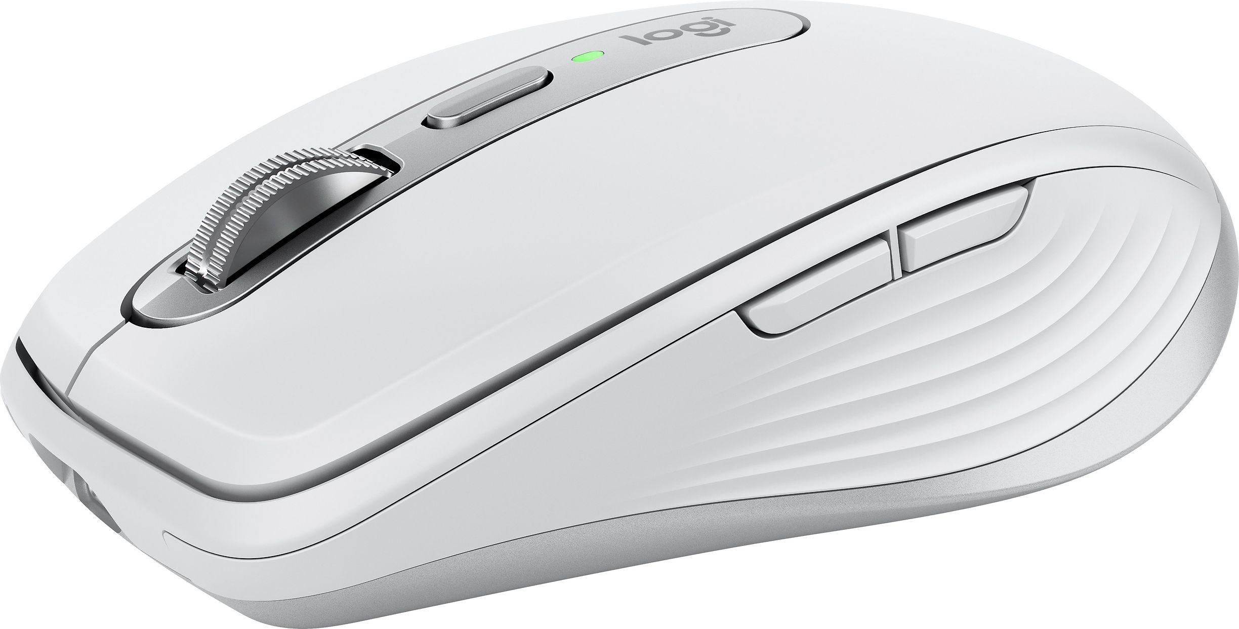Belaidė pelė Logitech MX Anywhere 3S - RF belaidė + Bluetooth, lazerinis, 8000 DPI, Pale Pilkas (Baltas)
