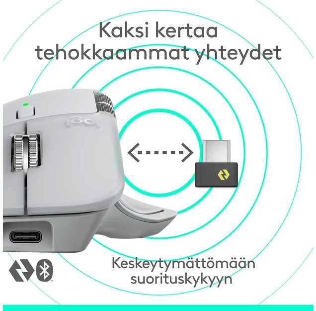 Logitech MX Master 4 belaidė pelė | spalva: šviesiai pilka (Pale Grey) - 910-007563