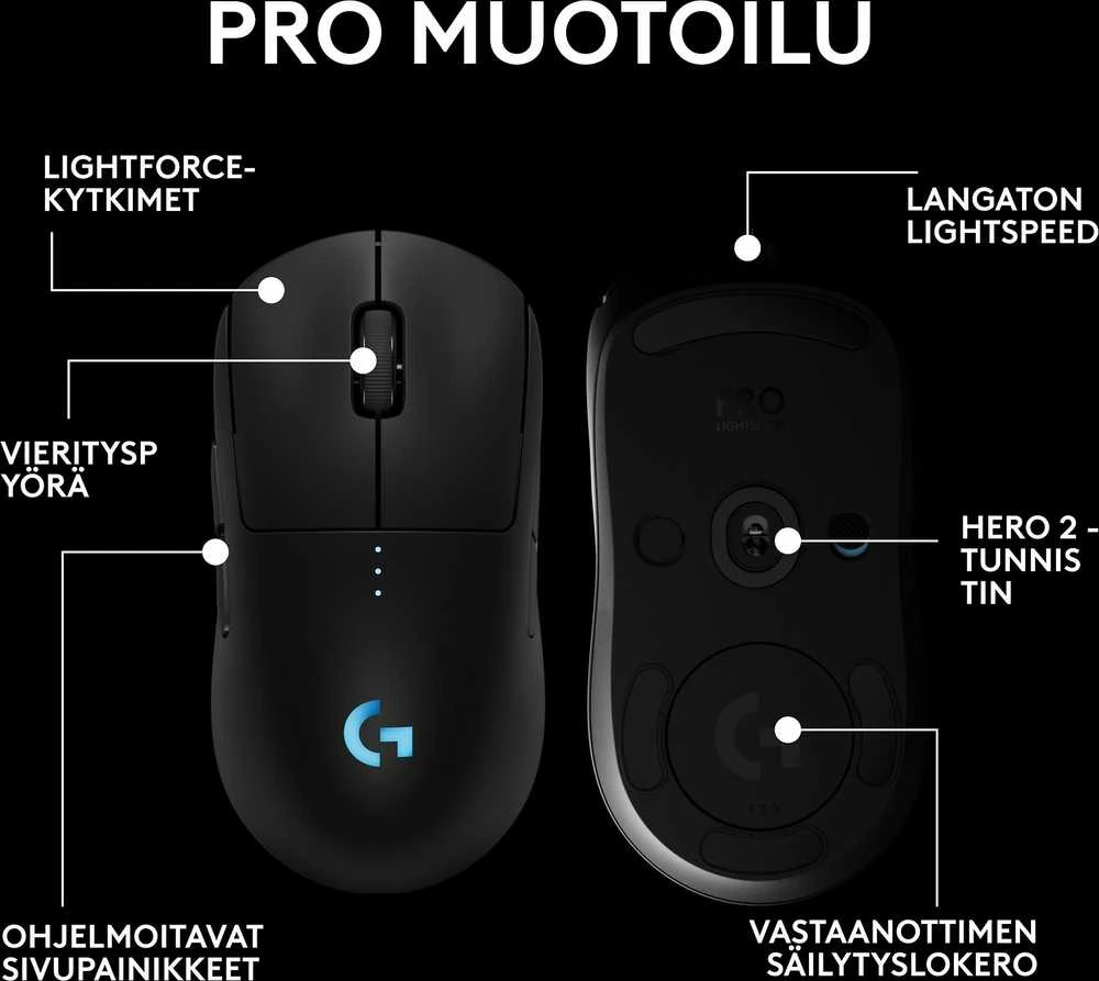Pelė Logitech PRO 2 LIGHTSPEED - Juodas - EWR2I-934