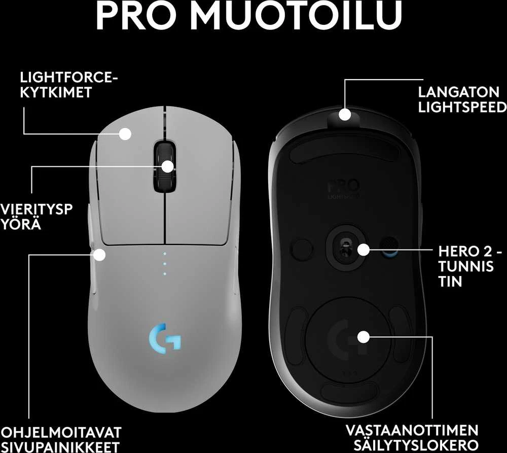 Pelė Logitech PRO 2 LIGHTSPEED - Baltas - EWR2I-934