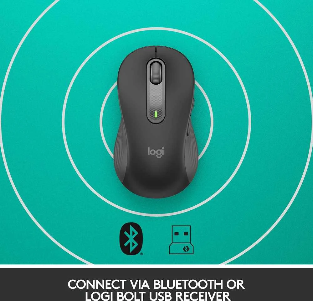 Belaidė pelė Logitech Signature M650 L Left, grafito spalvos