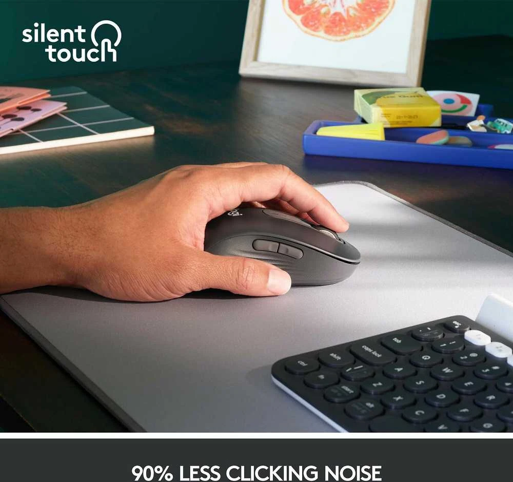 Belaidė pelė Logitech Signature M650 L Left, grafito spalvos