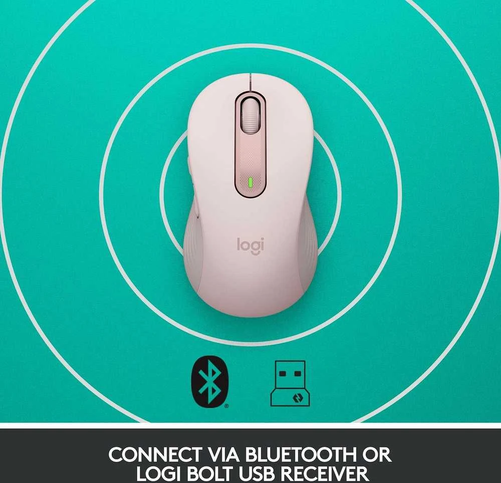 Pelė Logitech Signature M650 -langaton hiiri, pinkki