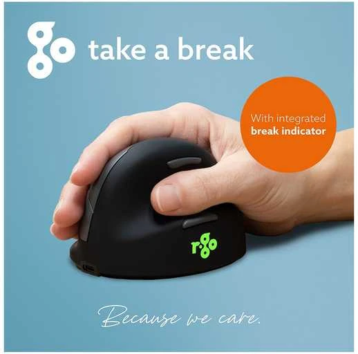Pelė R-Go HE Break -ergonominen hiiri, BT, M-koko, oikealle kädelle