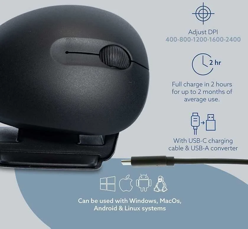 R Go Tools R-GO TWISTER ERGONOMISCHE MAUS - ERGONOMIC Pelė - su laidu/WIRELESS