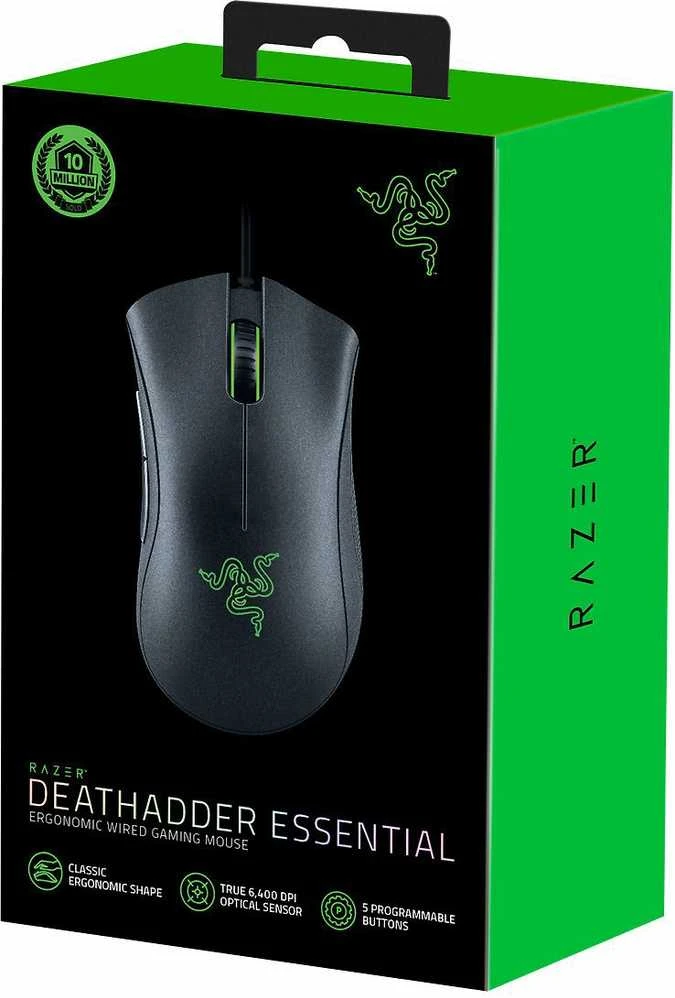 Pelė RAZER DeathAdder Essential RZ01-02540100-R3C1 (Optinė, 6400 DPI, juodos spalvos)