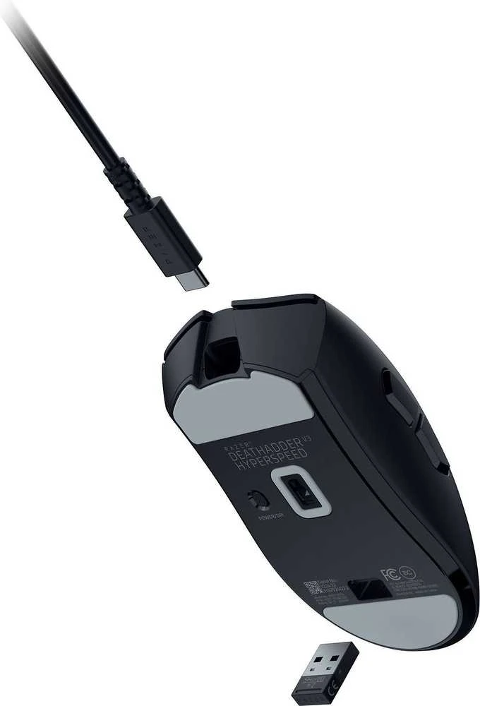 Razer DeathAdder V3 HyperSpeed | Pelė žaidimams | Wireless/su laidu | USB / 2.4 GHz | Juodas