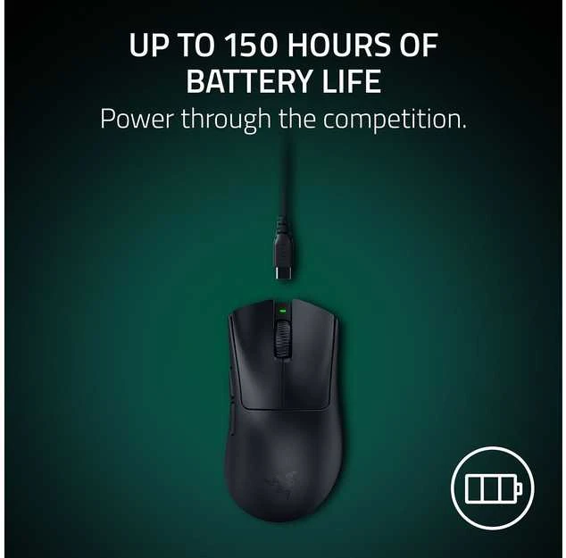 Pelė Myszka žaidimams Razer DeathAdder V4 belaidė 45000 dpi optinė juoda