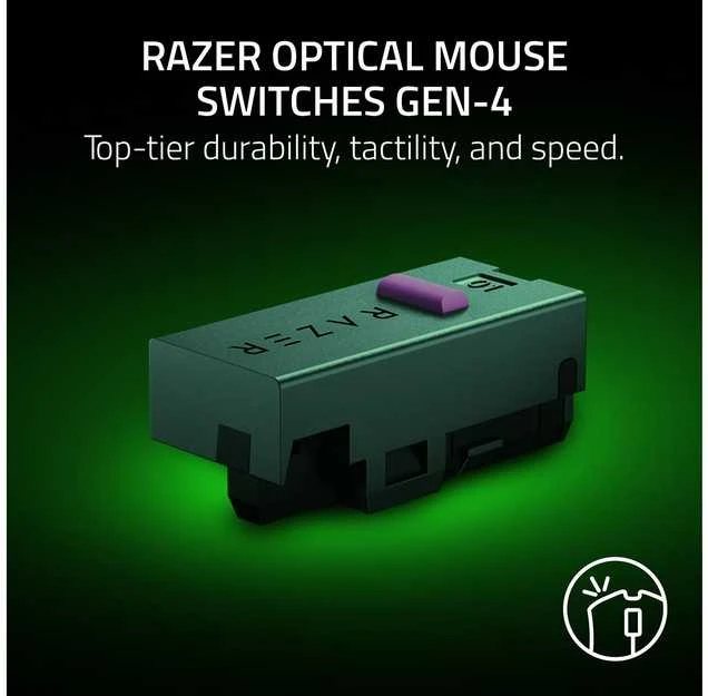 Pelė Myszka žaidimams Razer DeathAdder V4 belaidė 45000 dpi optinė juoda