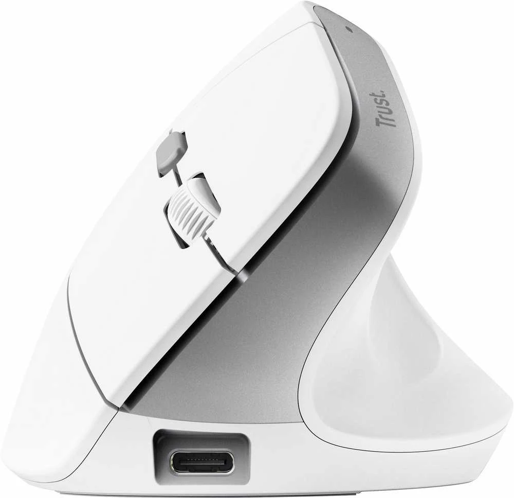 Trust Bayo II - Ergonomic Belaidė pelė (baltas)