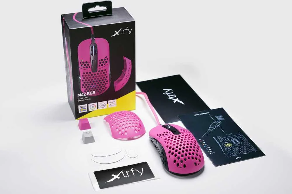 Xtrfy M42 Rausva Optinė Laidinė Pelė | 16000 CPI
