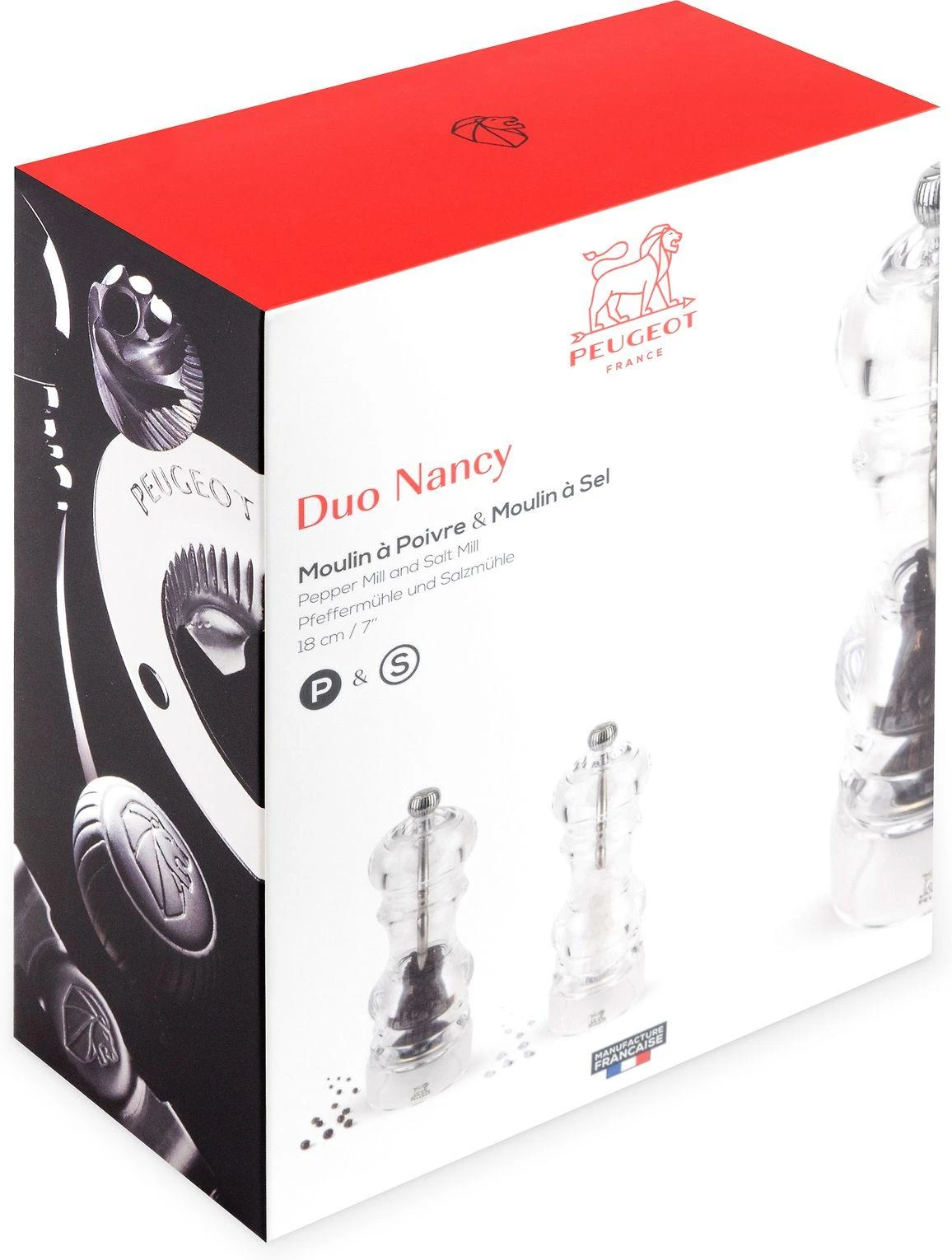 Peugeot Nancy druskos ir pipirų malūnėlis, 18 cm