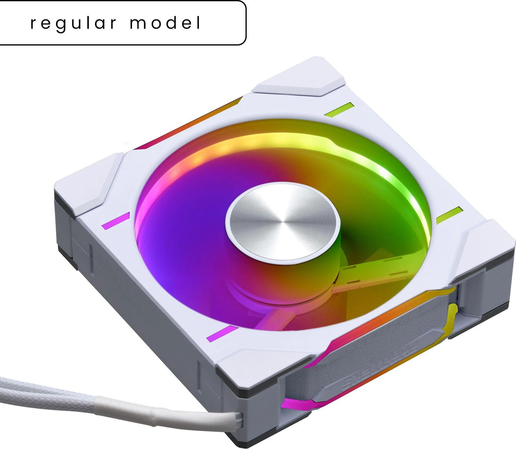 PHANTEKS D30 PWM Regular Airflow D-RGB fan – 120mm, baltos spalvos