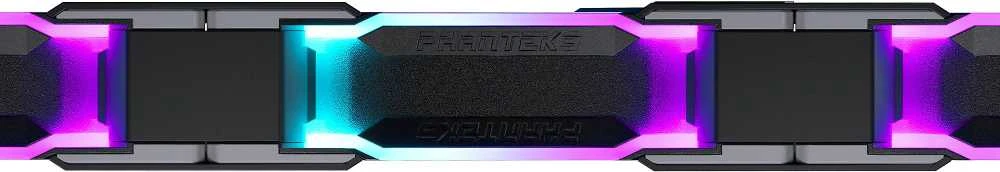 PHANTEKS D30 PWM Reverse Airflow D-RGB, 3-pack - 120mm, juoda