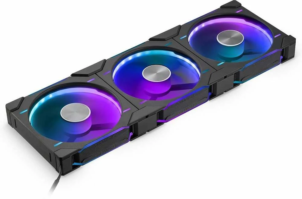 Phanteks D30 PWM Reverse Airflow, D-RGB korpuso ventiliatorius, 3-pack – 140mm, juodos spalvos