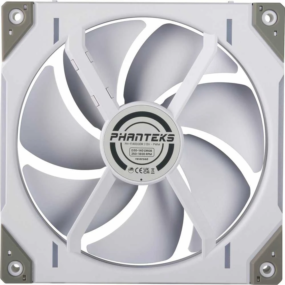 Aušintuvas Phanteks D30-140 PWM DRGB PWM Triple Fan Pack, baltos spalvos