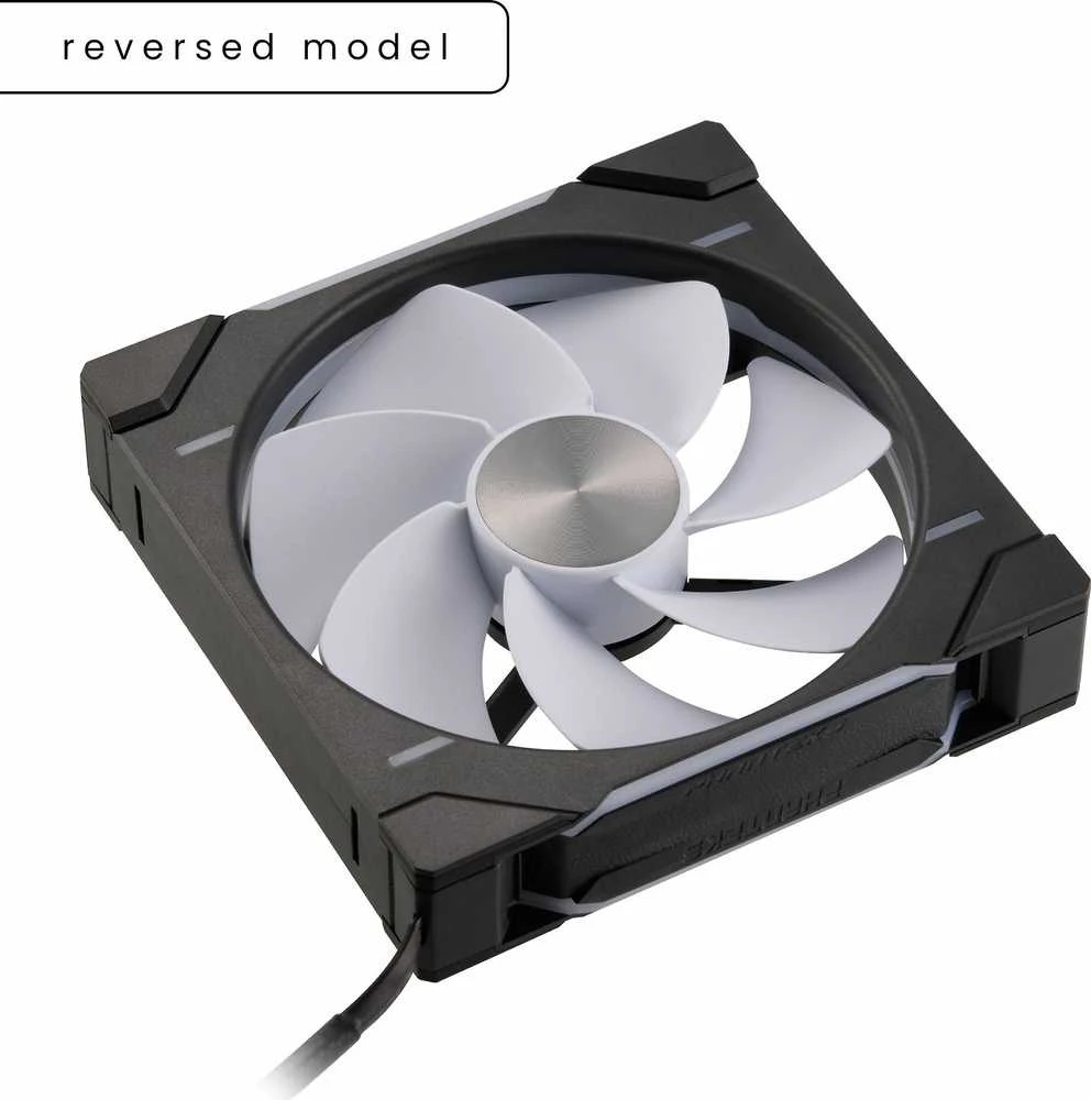 Phanteks D30 PWM Reverse Airflow, D-RGB korpuso ventiliatorius, 3-pack – 140mm, juodos spalvos