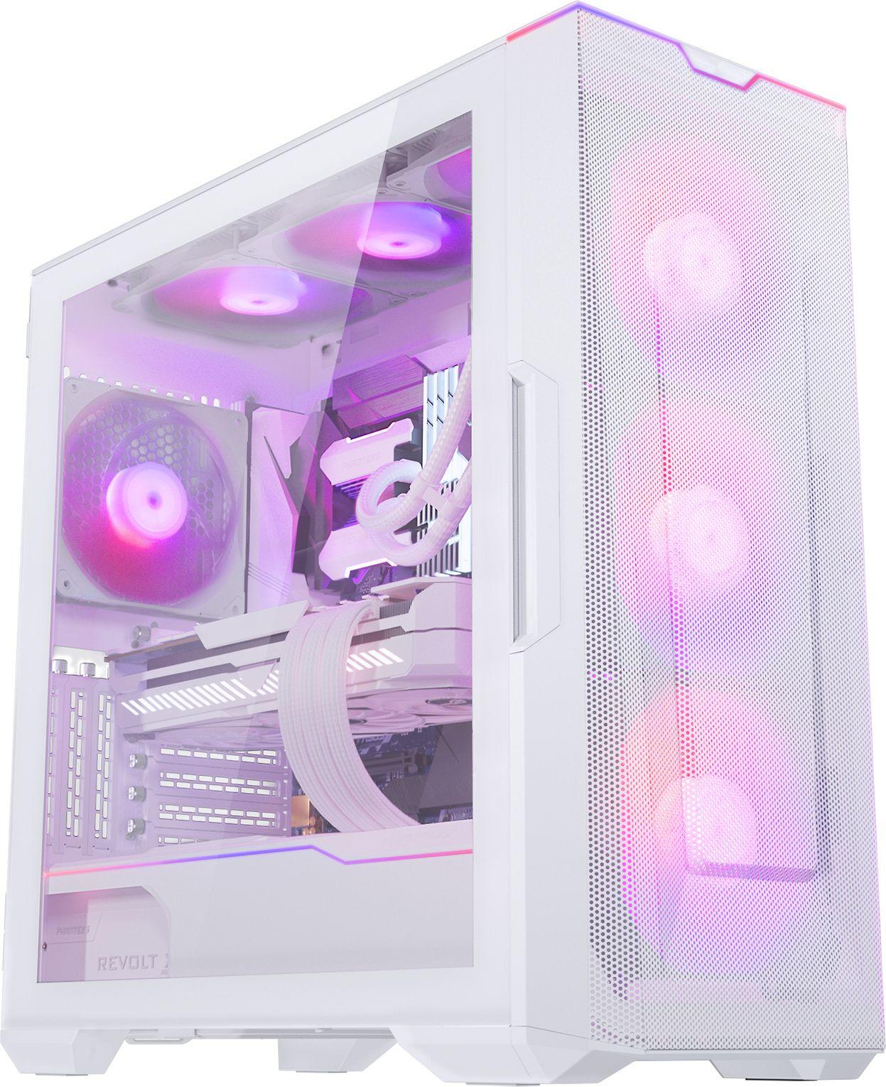 PHANTEKS Eclipse G500A D-RGB Mid-Tower tipo kompiuterio korpusas, grūdintas stiklas – baltos spalvos