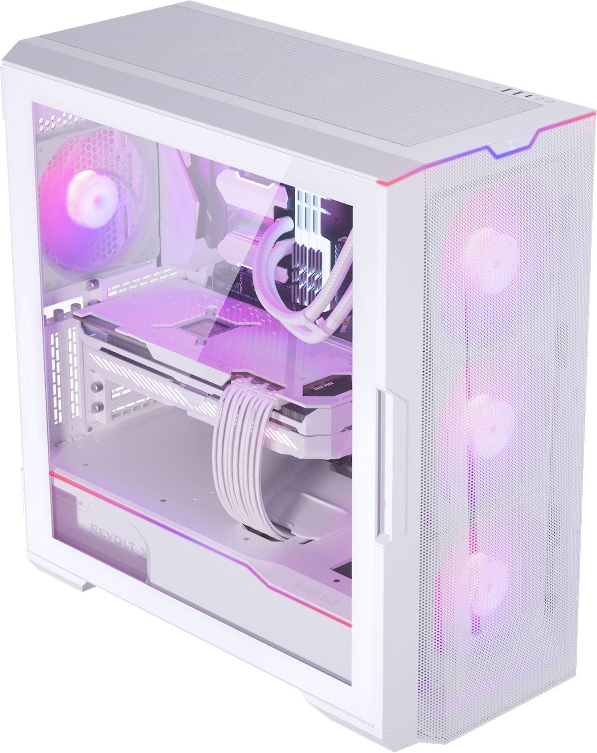 PHANTEKS Eclipse G500A D-RGB Mid-Tower tipo kompiuterio korpusas, grūdintas stiklas – baltos spalvos