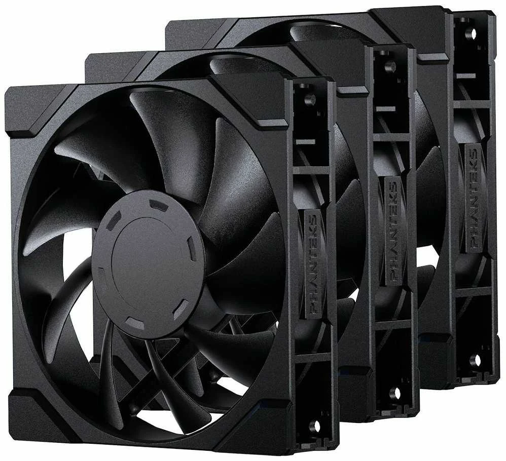 PHANTEKS M25 Gen2 PWM korpuso ventiliatorius, 3er-Pack – 120mm, juodos spalvos