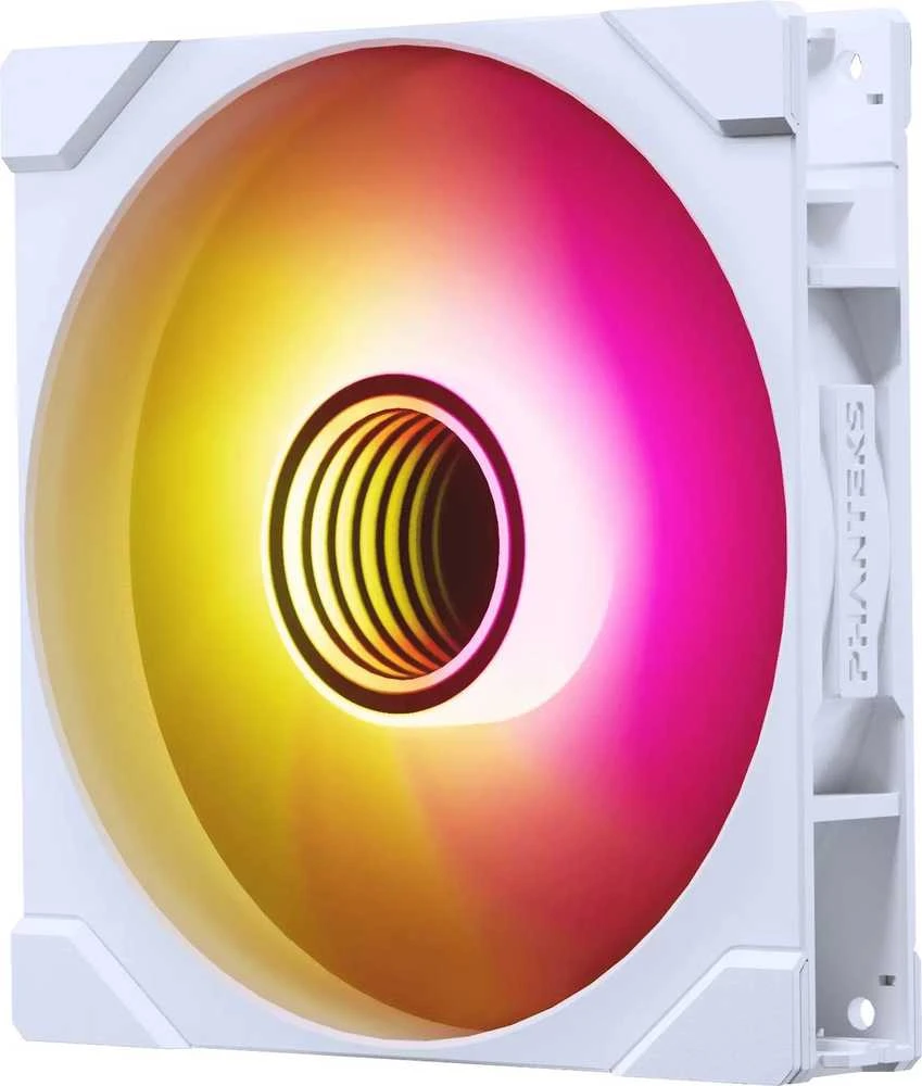 PHANTEKS M25 Gen2 PWM D-RGB korpuso ventiliatorius – Reverse Blade, 140mm, baltos spalvos