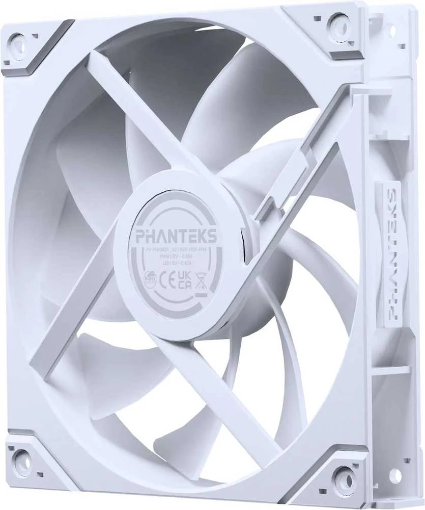 PHANTEKS M25 Gen2 PWM D-RGB korpuso ventiliatorius – Reverse Blade, 140mm, baltos spalvos
