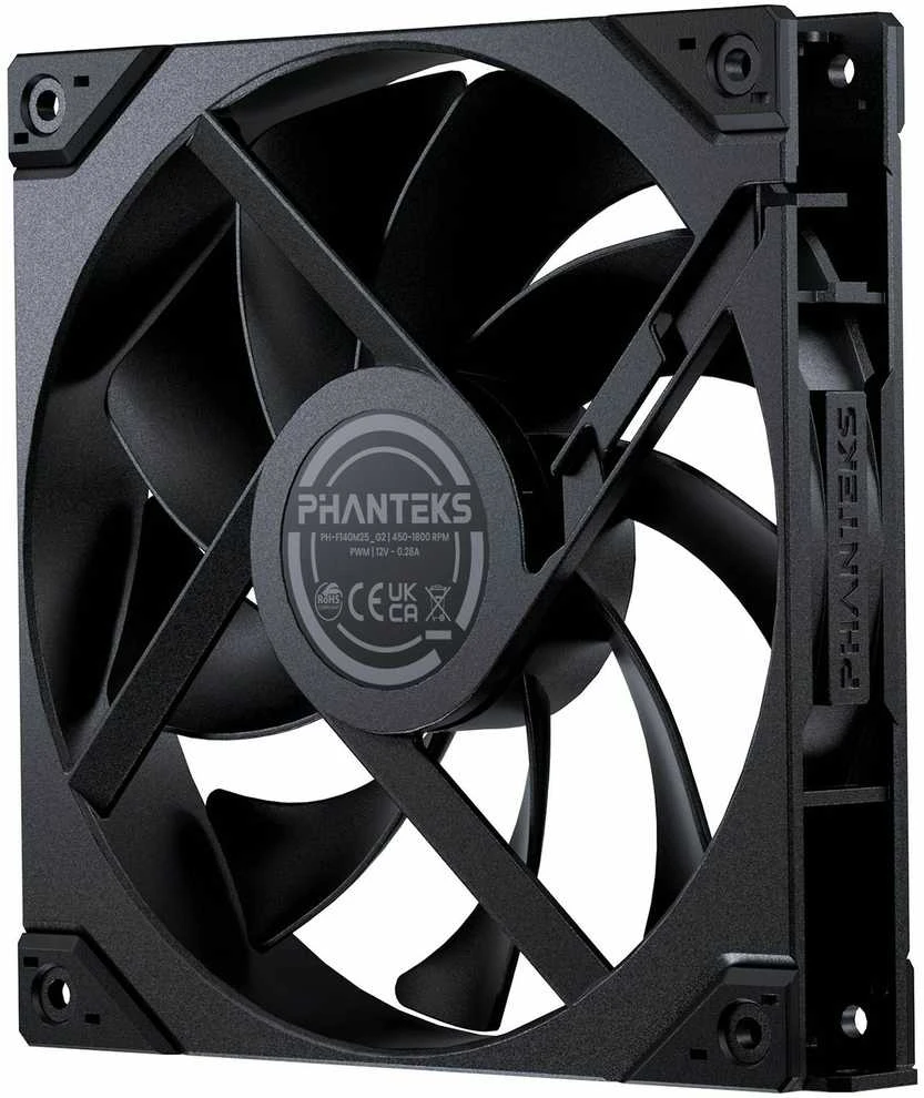 PHANTEKS M25 Gen2 PWM korpuso ventiliatorius, 3er-Pack – 140mm, juodos spalvos