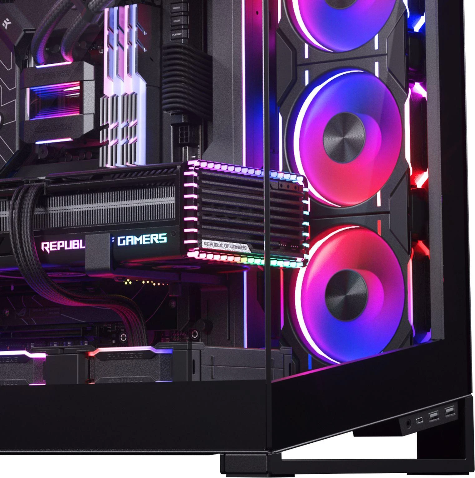 PHANTEKS NV Serija NV7, Grūdintas stiklas, ARGB - juoda