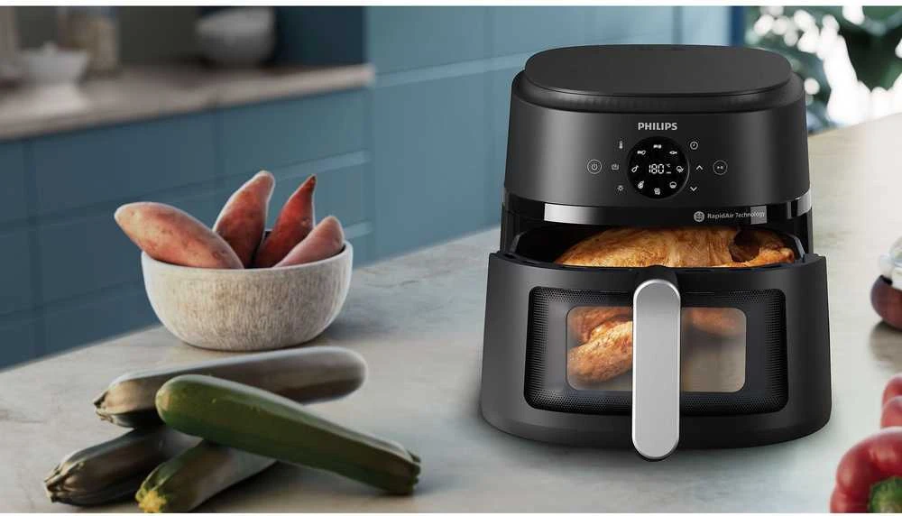 Philips 2000 serijos 6,2 l oro gruzdintuvė, sidabrinės spalvos (NA231/00)