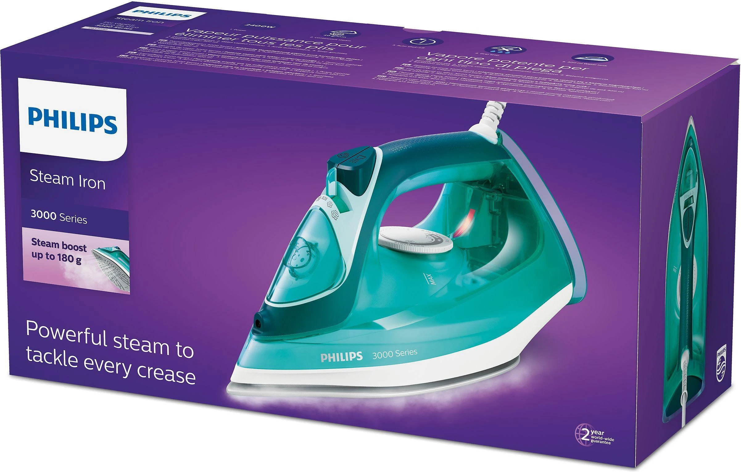Garų lygintuvas Philips 3000 DST3030/70, 2400 W