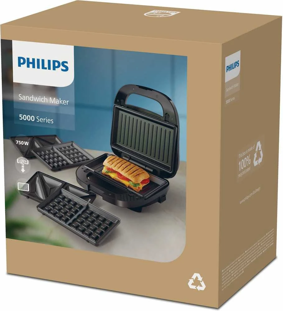 Sumuštinių keptuvė Philips 5000 Series HD2350/80, Juoda
