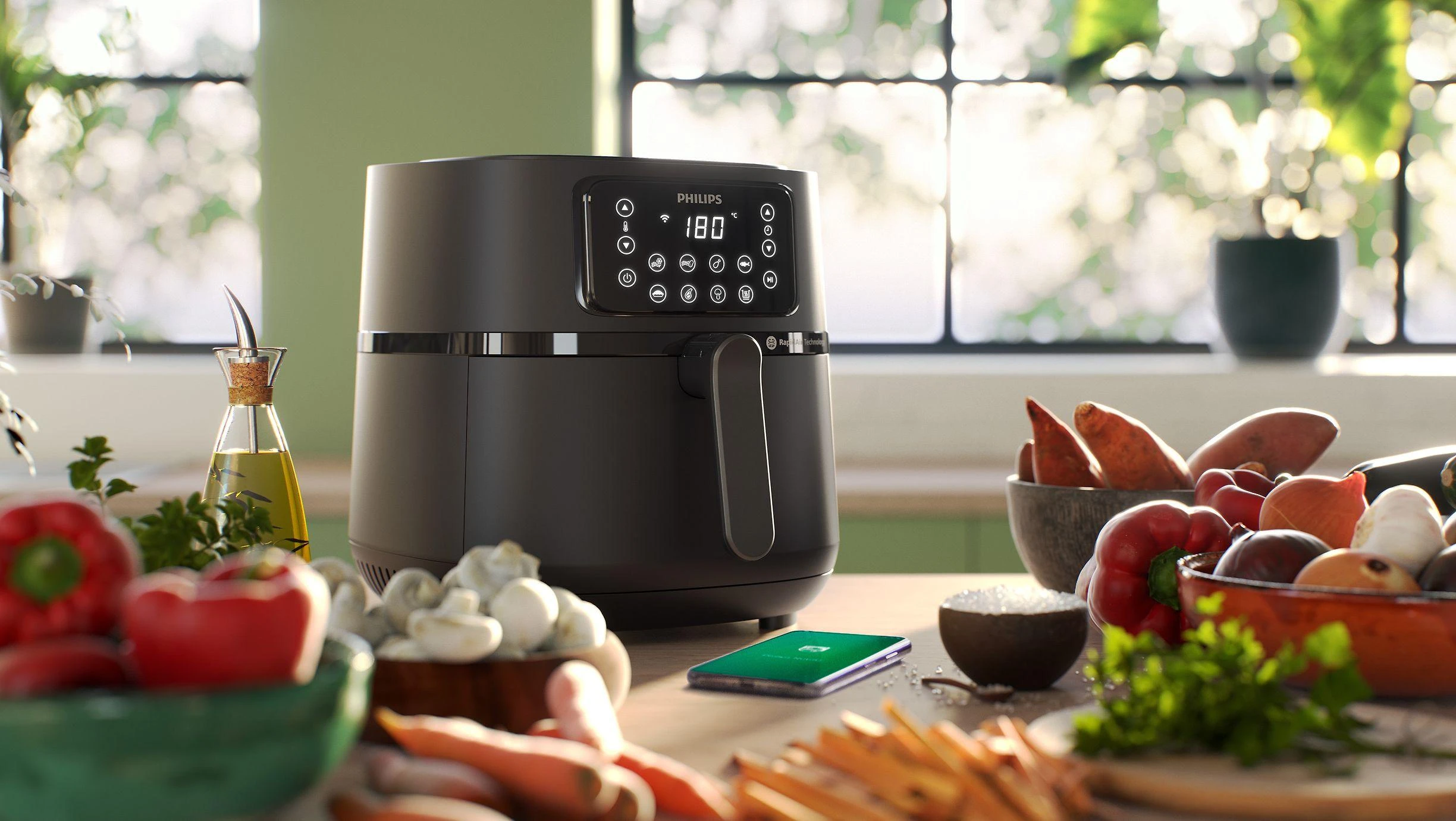 Gruzdintuvė Philips 5000 serija HD9285/93, Juodos spalvos