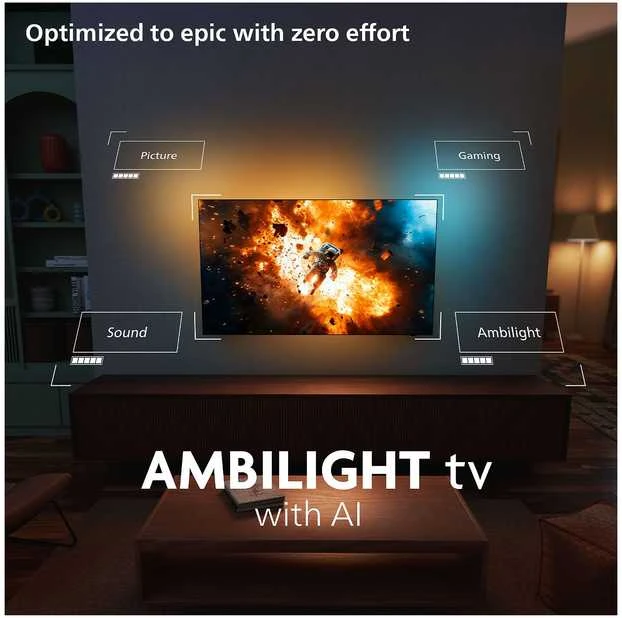 Philips 65OLED76012 165,1 cm (65") 4K „Ultra HD“ išmanusis televizorius su „Wi-Fi“ juodas