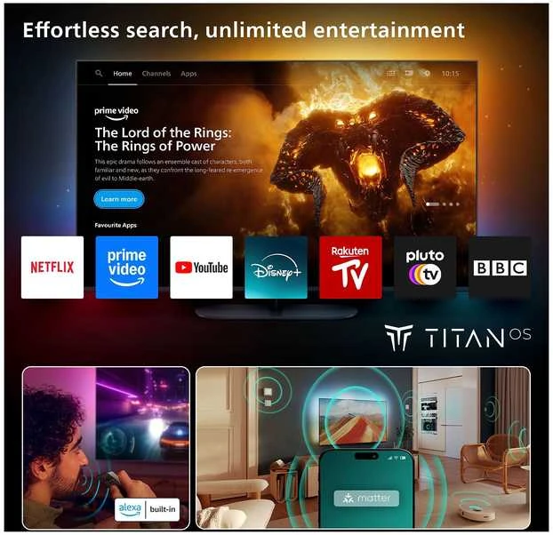 Televizorius Philips 75 MLED810 – 4K QD Mini-LED TV