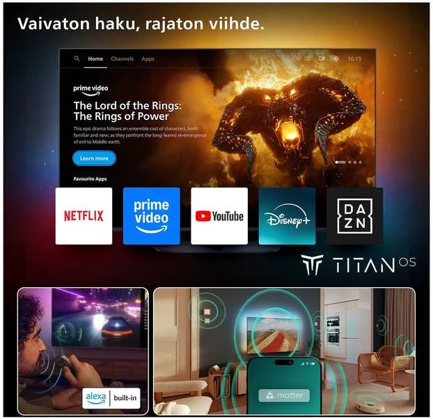 „Philips 85 PUS8500“ – 4K QLED „Ambilight“ televizorius