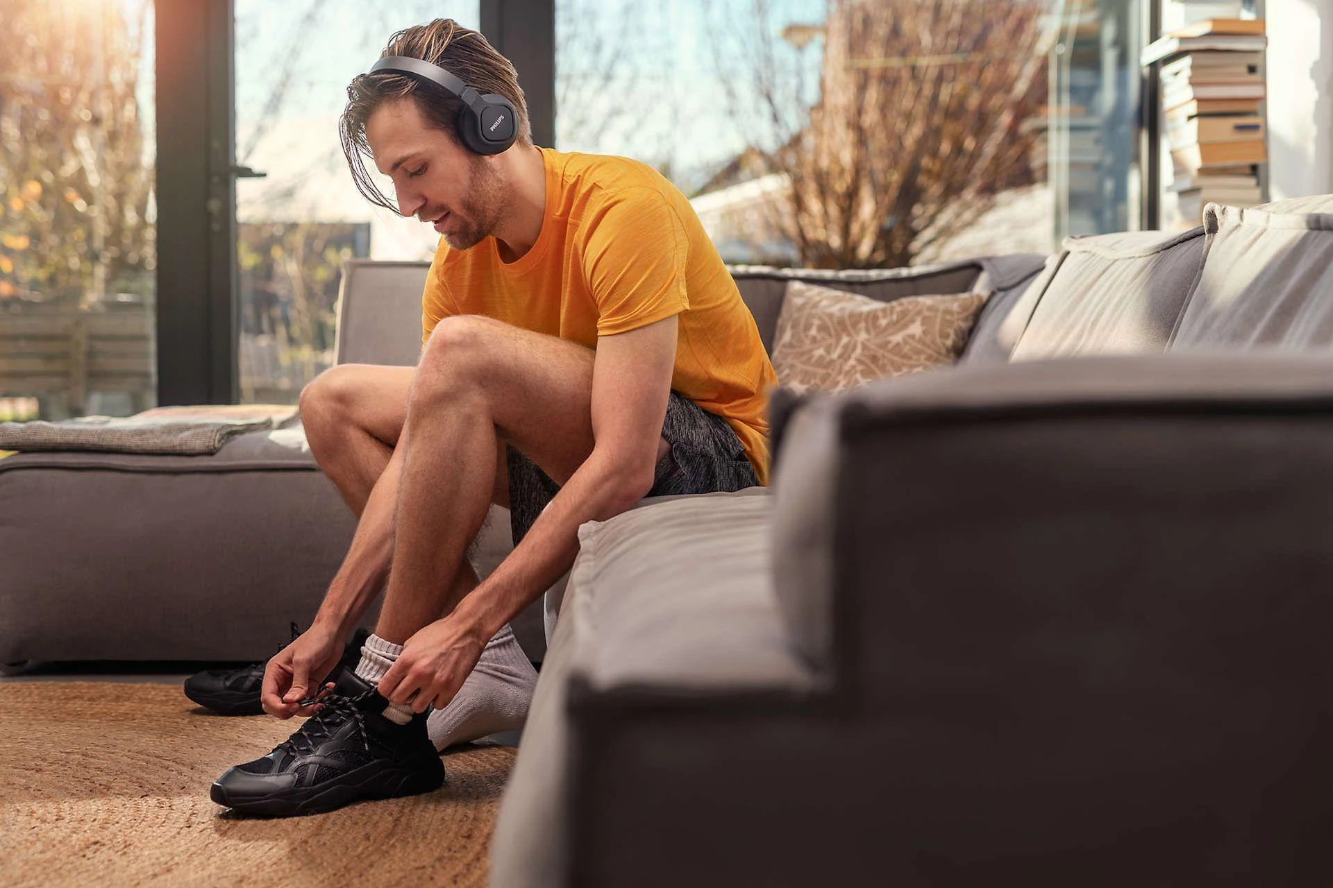 Belaidės ausinės Philips TAA4216BK, Juodos