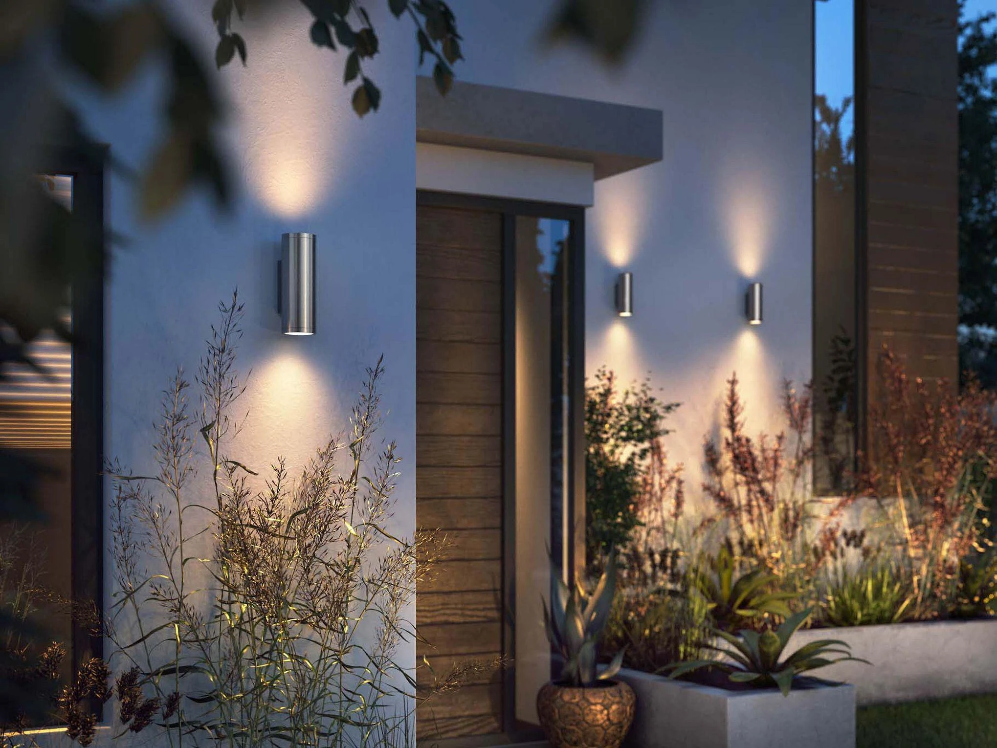 Sieninis šviestuvas Philips Hue AppearWACA EU sieninis žibintas inox 2x8
