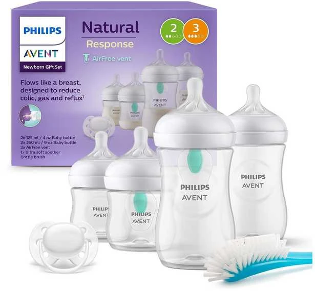 PHILIPS AVENT BUTELIUKŲ RINKINYS NAUJAGIMIUI NATURAL RESPONSE AIR-FREE SCD657