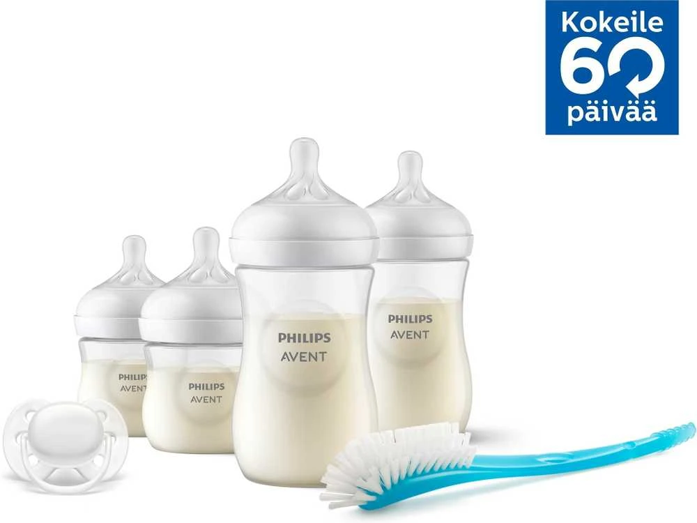 PHILIPS AVENT BUTELIUKŲ RINKINYS NAUJAGIMIUI NATURAL RESPONSE SCD838/13, Baltas