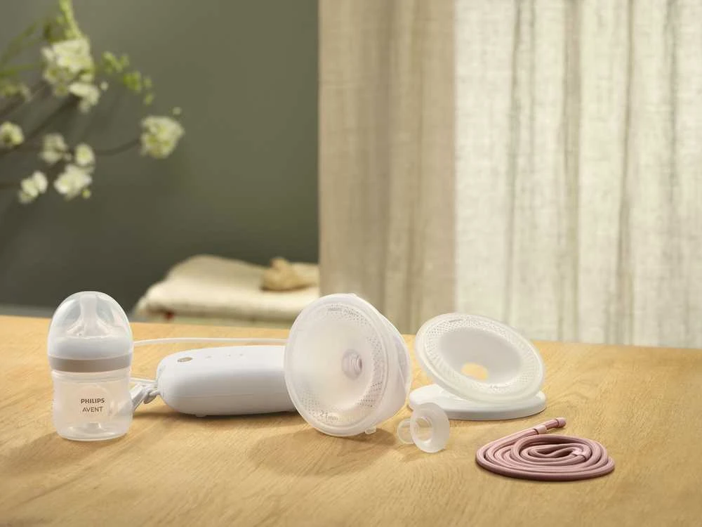 Philips Avent SCF543/11 Hands-free rintapumppu yhdellä keruukupilla + tuttipullo 125ml + 25 rintamaitopussia