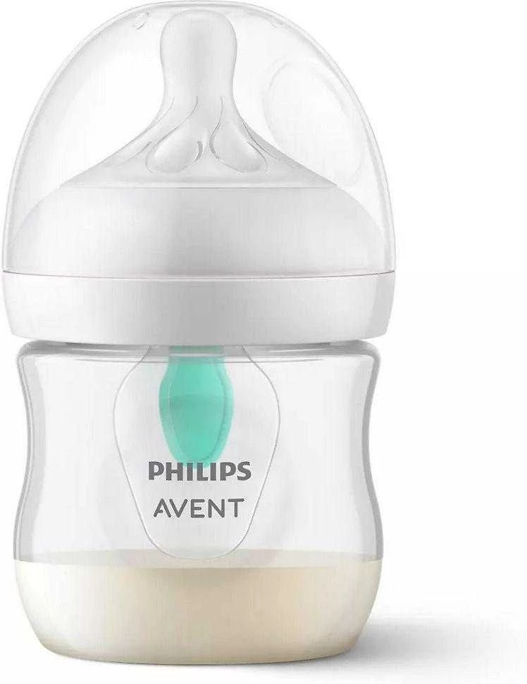 „Philips Avent“ – kūdikio buteliukas su „AirFree“ ventiliacijos anga – 125 ml, lėtos tėkmės čiulptukas, 0–3 mėn., 1 buteliukas