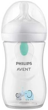 Philips Avent SCY673/81 Natural Response AirFree buteliukas kūdikiui, 260 ml, dramblys