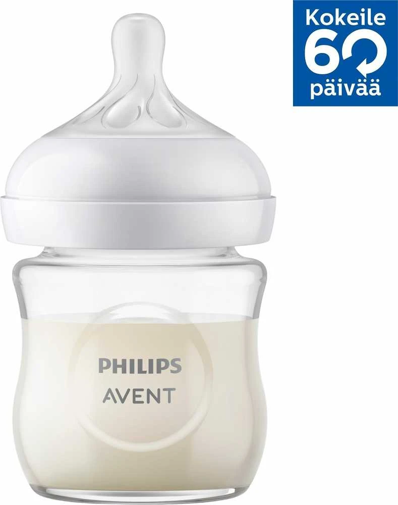 Philips AVENT Natural Response SCY930/01 Stiklinis kūdikio buteliukas, kuris veikia kaip krūtis, permatomas